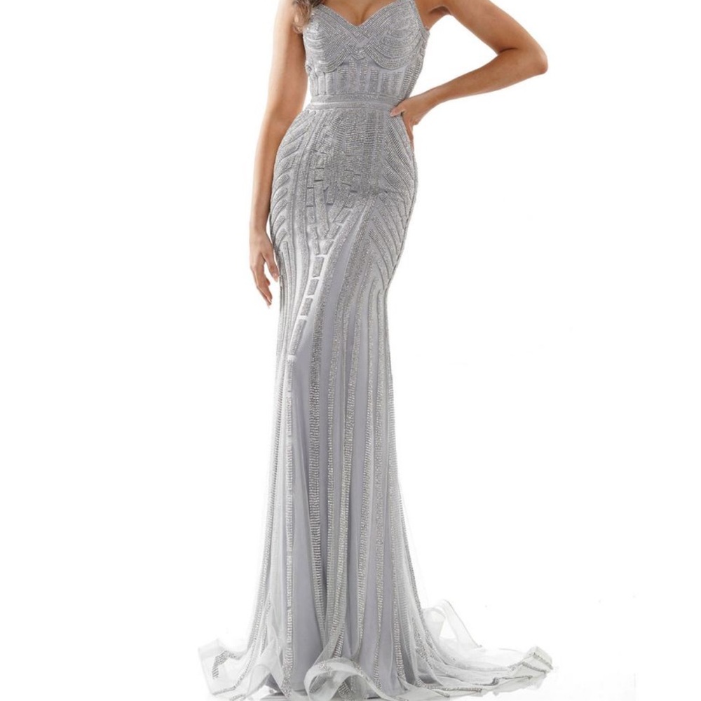 Glow by colors silver dress G664